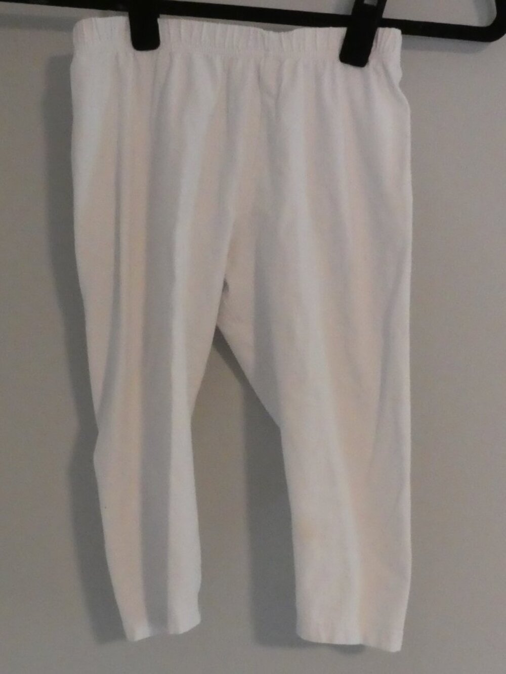 Vintage SIMPLY BASIC White Soft Cotton Leggings Pull-On Pants - size small